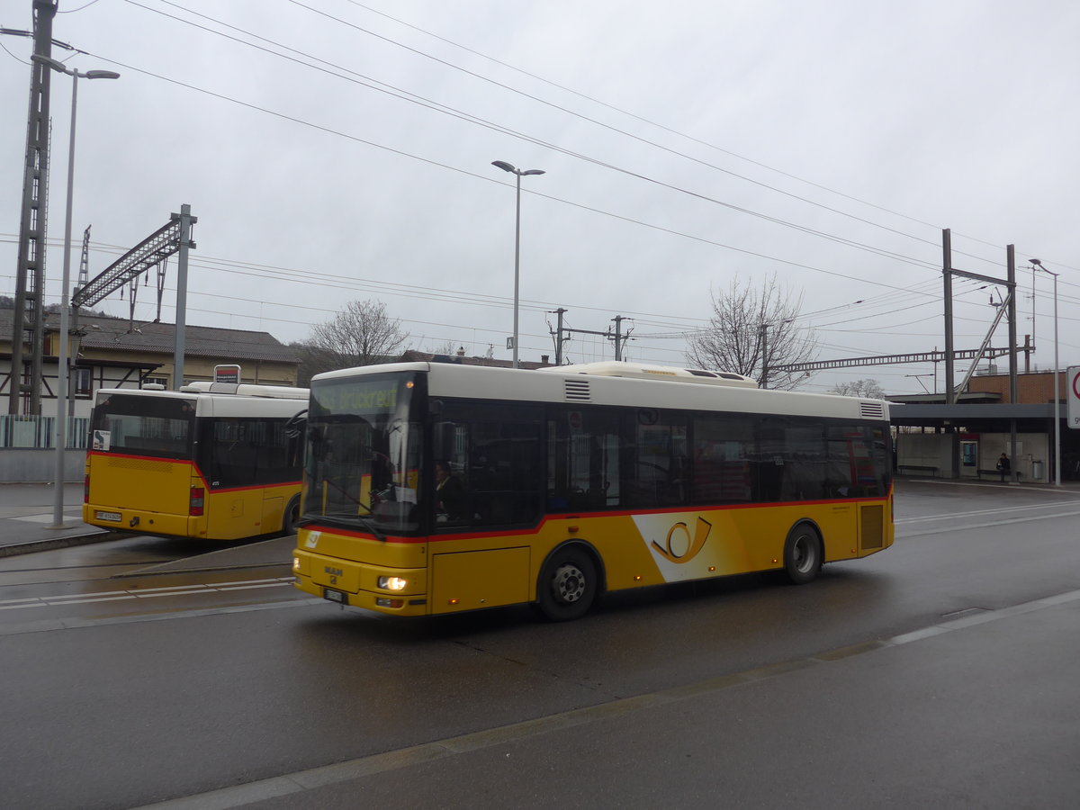 (212'854) - Lengacher, Wichtrach - Nr. 3/BE 547'388 - MAN/G�ppel am 9. Dezember 2019 beim Bahnhof M�nsingen