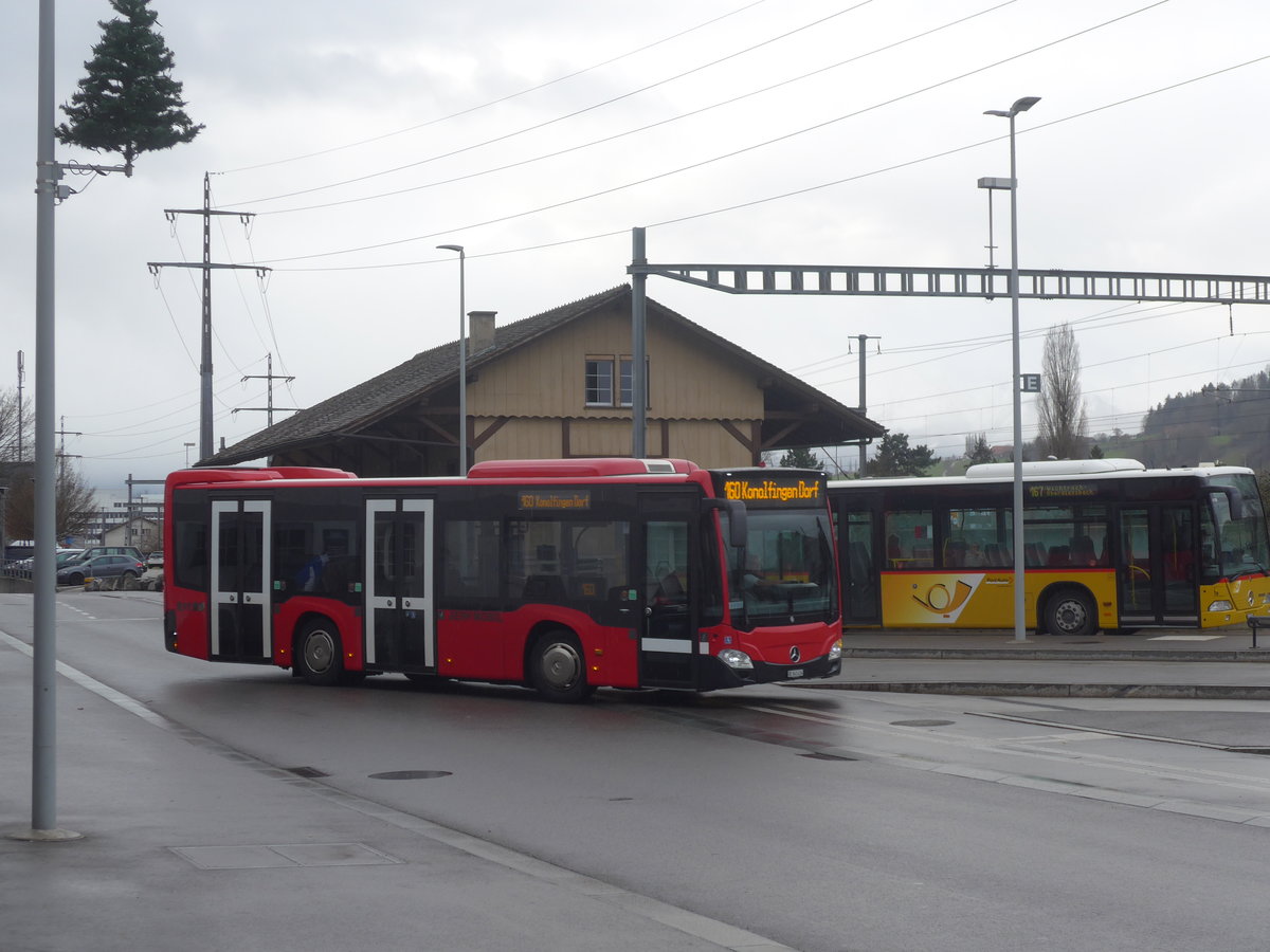 (212'858) - Bernmobil, Bern - Nr. 434/BE 843'434 - Mercedes am 9. Dezember 2019 beim Bahnhof M�nsingen