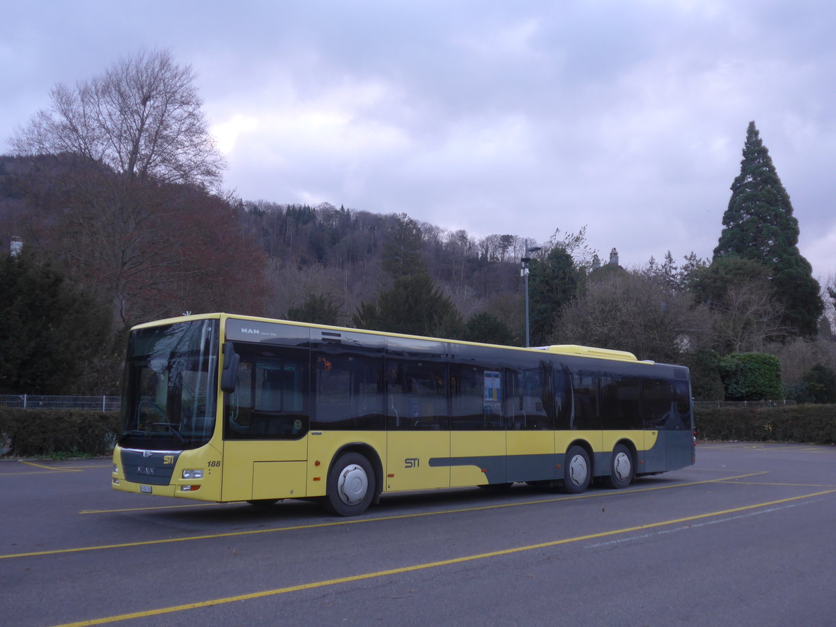 (212'864) - STI Thun - Nr. 188/BE 804'188 - MAN am 14. Dezember 2019 bei der Schiffl�ndte Thun