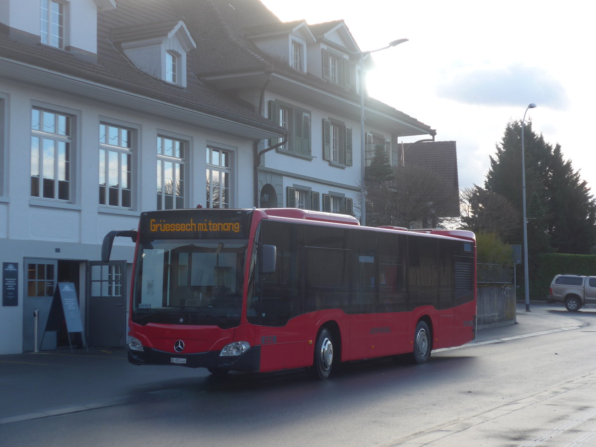 (212'886) - Bernmobil, Bern - Nr. 444/BE 855'444 - Mercedes am 14. Dezember 2019 beim Bahnhof M�nsingen