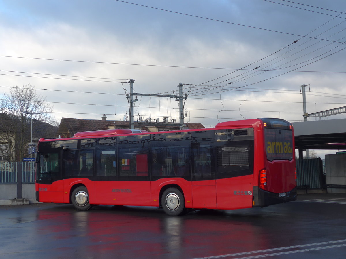 (212'897) - Bernmobil, Bern - Nr. 444/BE 855'444 - Mercedes am 14. Dezember 2019 beim Bahnhof M�nsingen