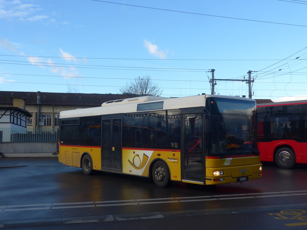 (212'919) - Lengacher, Wichtrach - Nr. 3/BE 547'388 - MAN/G�ppel am 14. Dezember 2019 beim Bahnhof M�nsingen