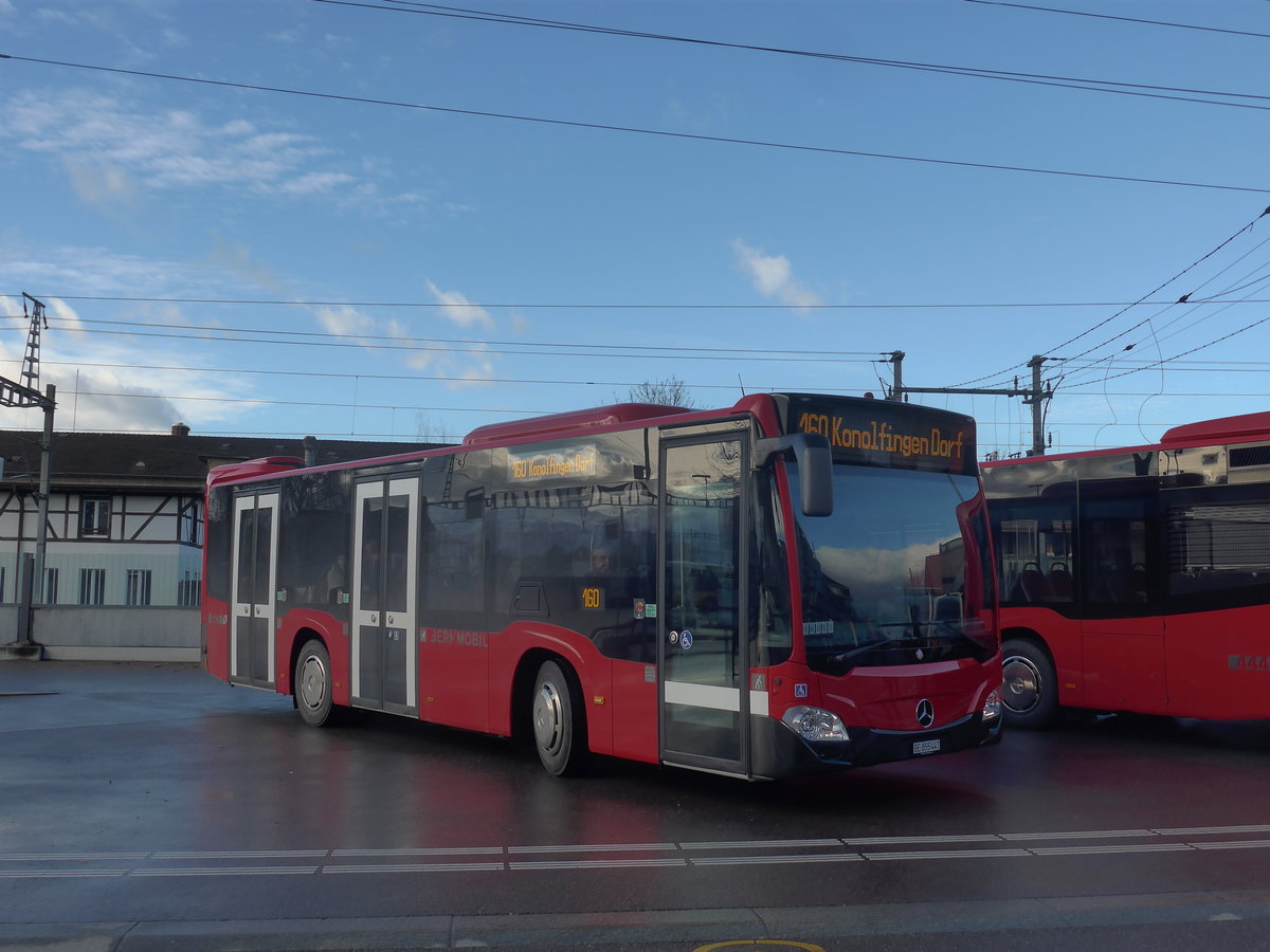 (212'920) - Bernmobil, Bern - Nr. 447/BE 855'447 - Mercedes am 14. Dezember 2019 beim Bahnhof M�nsingen