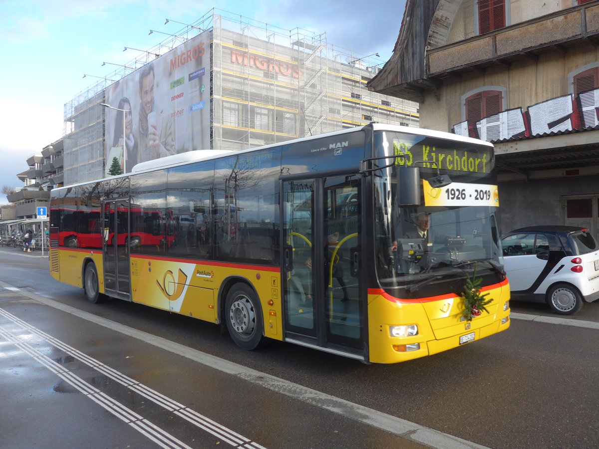 (212'935) - PostAuto Bern - Nr. 202/BE 724'202 - MAN (ex RBS Worblaufen Nr. 202) am 14. Dezember 2019 beim Bahnhof M�nsingen