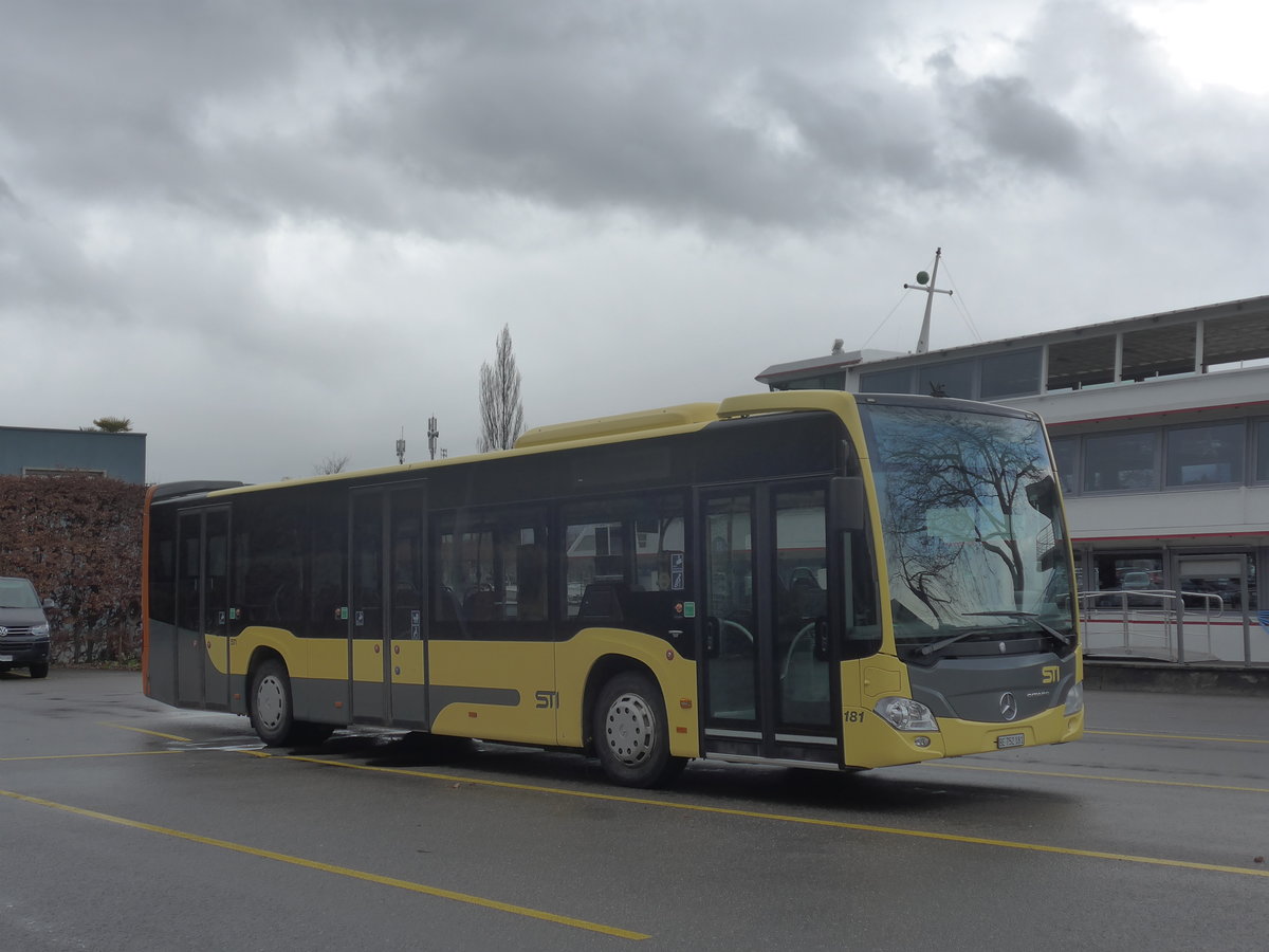 (213'086) - STI Thun - Nr. 181/BE 752'181 - Mercedes am 23. Dezember 2019 bei der Schiffl�ndte Thun