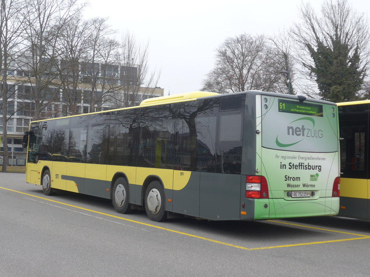 (213'197) - STI Thun - Nr. 159/BE 752'159 - MAN am 30. Dezember 2019 bei der Schiffl�ndte Thun