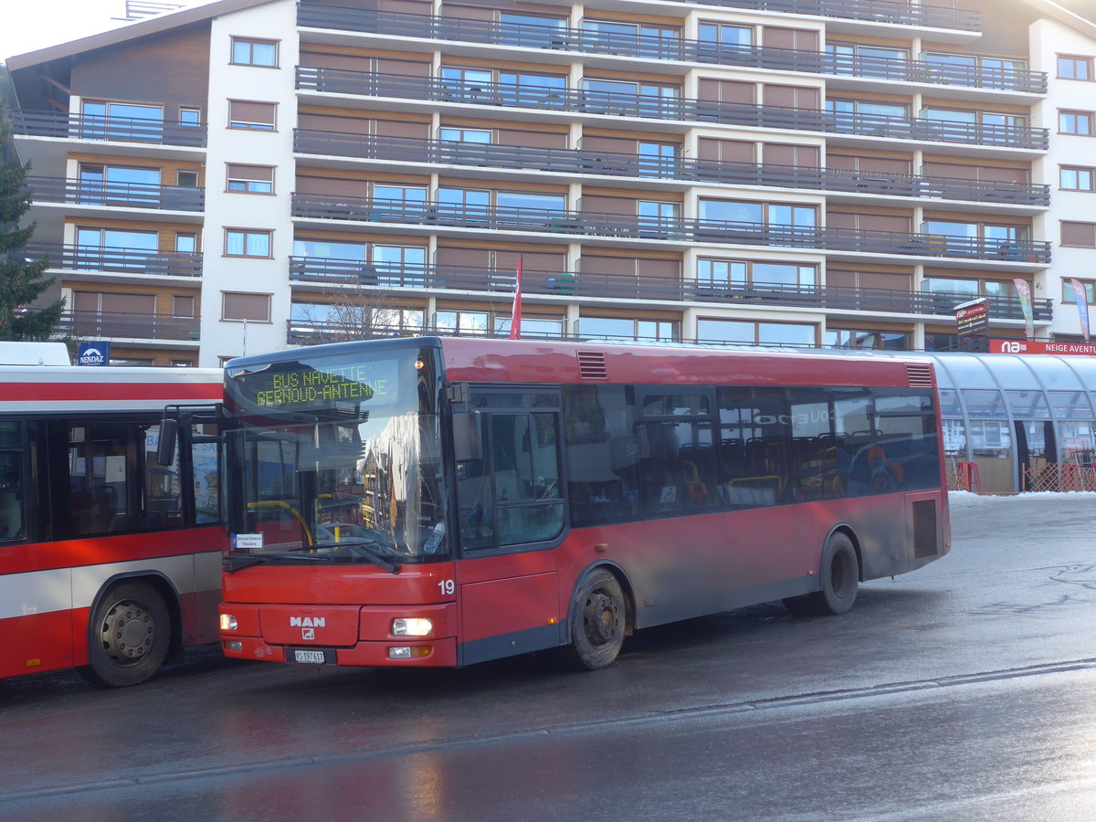 (213'344) - Lathion, Sion - Nr. 19/VS 197'617 - MAN/G�ppel (ex AFA Adelboden Nr. 19) am 4. Januar 2020 in Haute-Nendaz, T�l�cabine