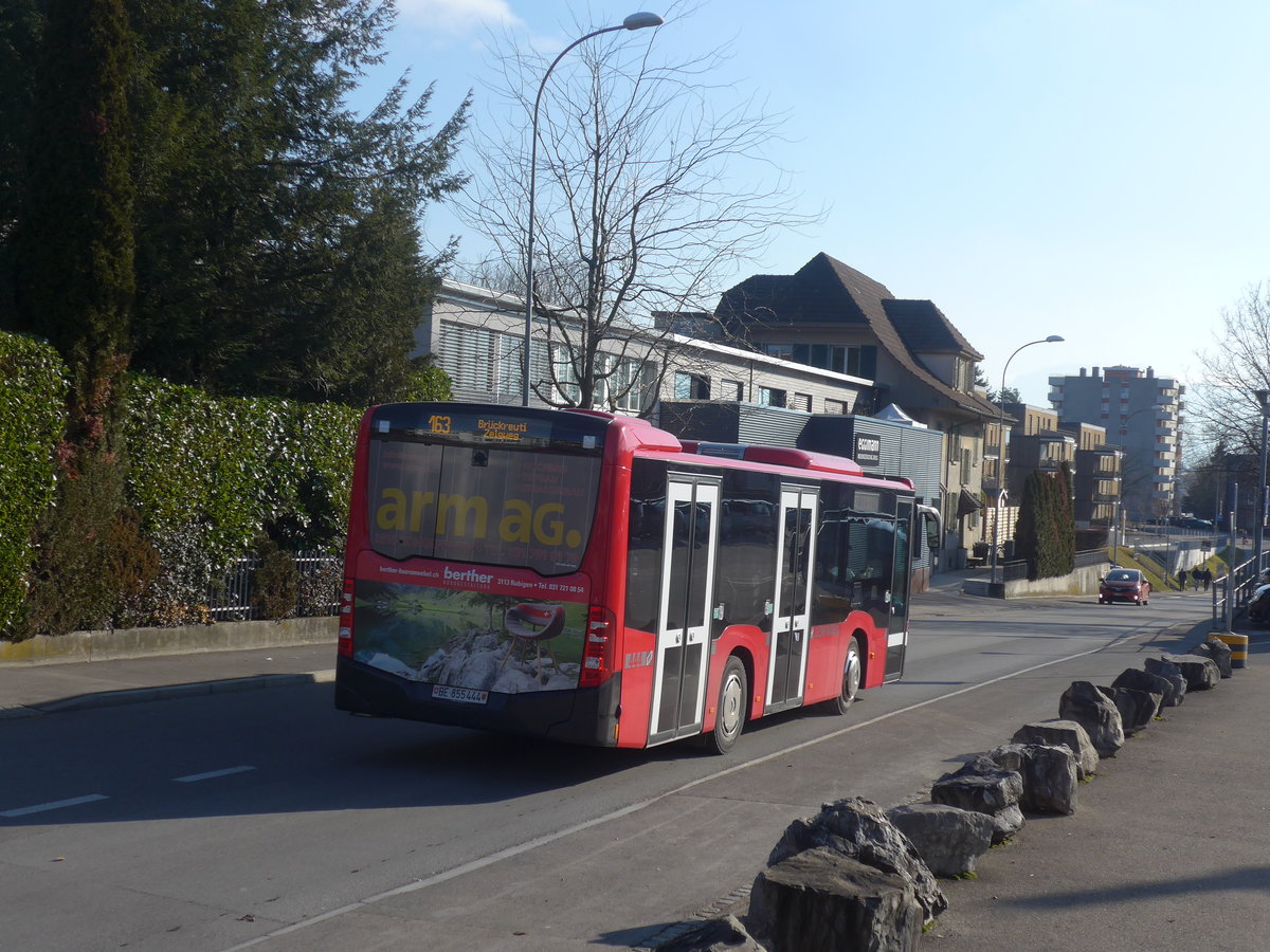 (213'973) - Bernmobil, Bern - Nr. 444/BE 855'444 - Mercedes am 20. Januar 2020 beim Bahnhof M�nsingen