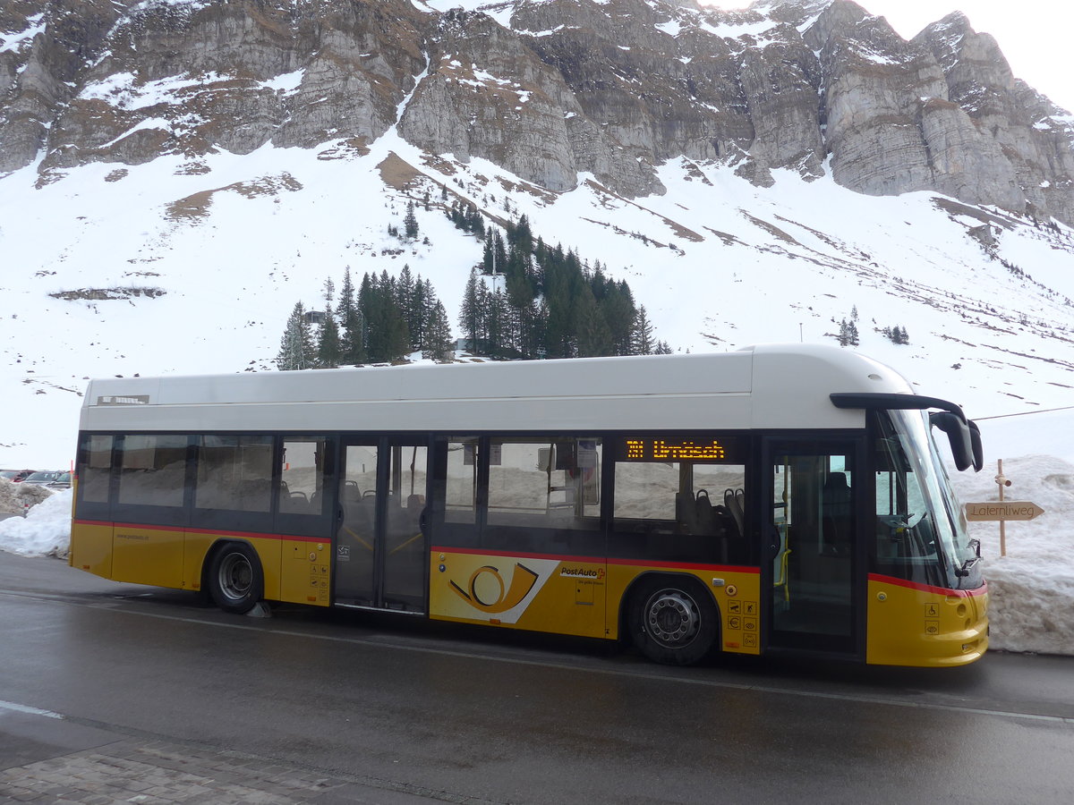 (214'015) - PostAuto Ostschweiz - SG 426'001 - Hess am 1. Februar 2020 in Schw�galp, S�ntis-Schwebebahn
