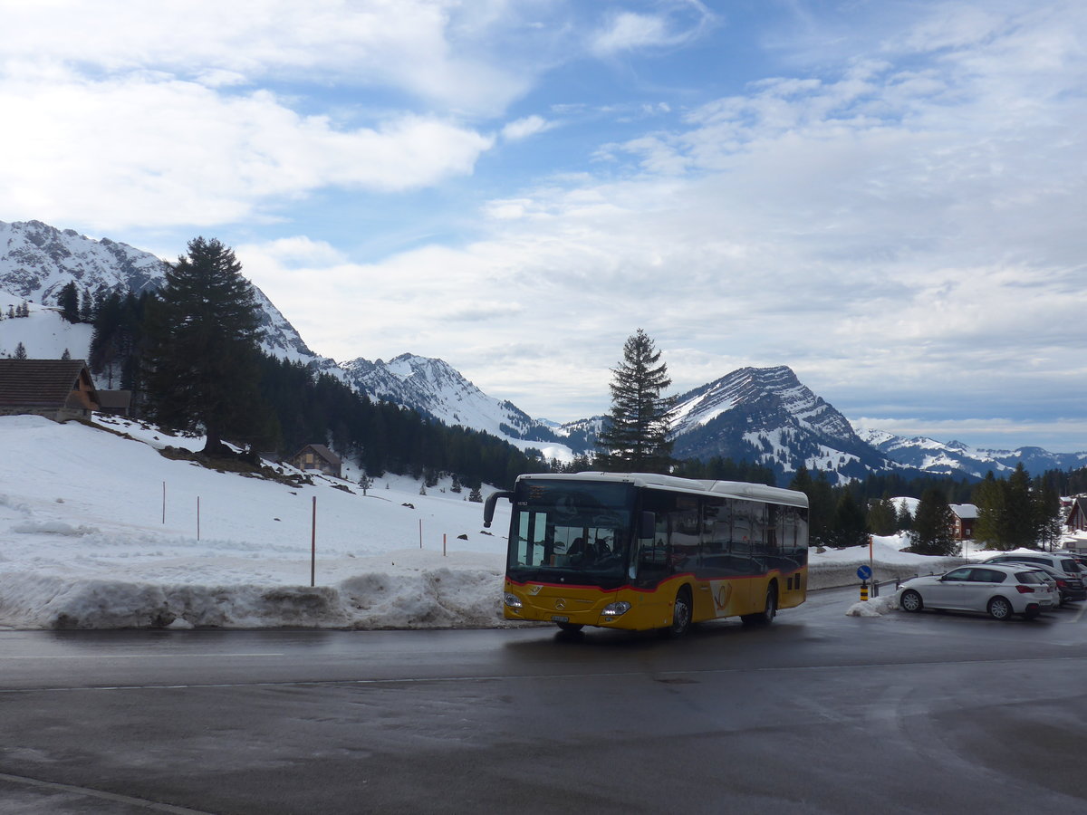 (214'021) - PostAuto Ostschweiz - SG 445'304 - Mercedes am 1. Februar 2020 in Schw�galp, S�ntis-Schwebebahn