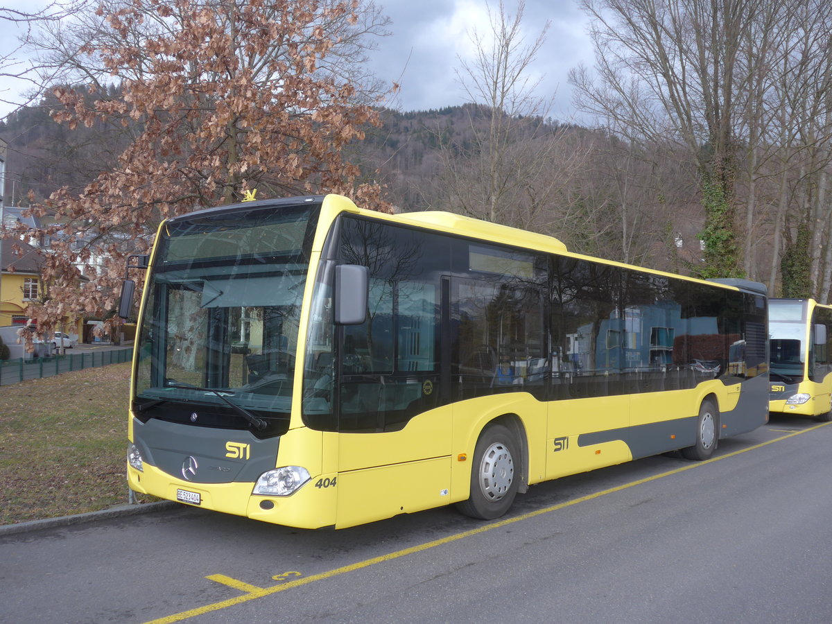 (214'100) - STI Thun - Nr. 404/BE 523'404 - Mercedes am 3. Februar 2020 bei der Schiffl�ndte Thun
