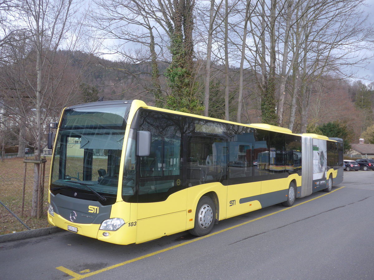 (214'102) - STI Thun - Nr. 183/BE 804'183 - Mercedes am 3. Februar 2020 bei der Schiffl�ndte Thun