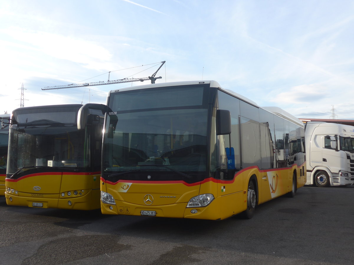 (214'230) - CarPostal Ouest - VD 475'383 - Mercedes (ex TPB, S�deilles) am 16. Februar 2020 in Kerzers, Interbus