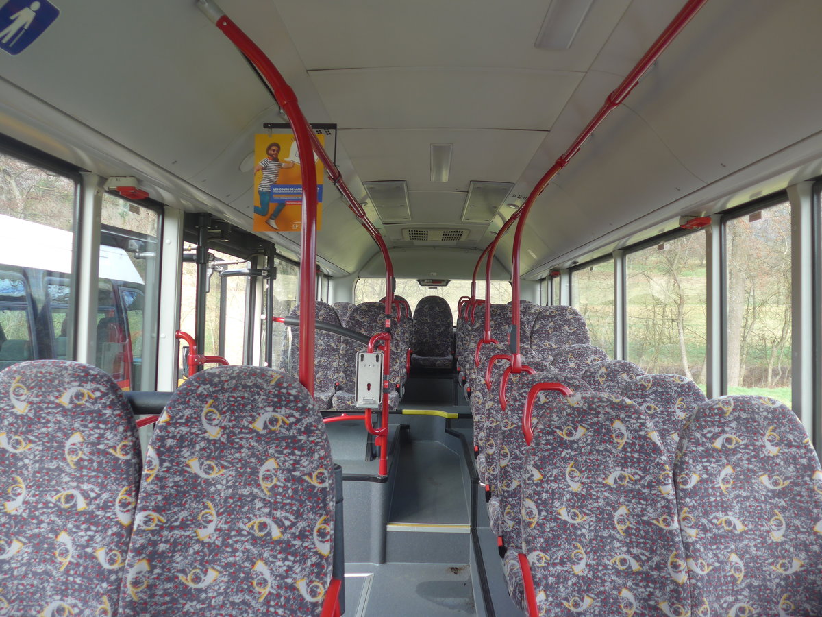 (214'319) - CarPostal Ouest - (JU 1925) - MAN/G�ppel (ex Sticki, Porrentruy Nr. 15) am 16. Februar 2020 in Develier, Parkplatz (Innenaufnahme)