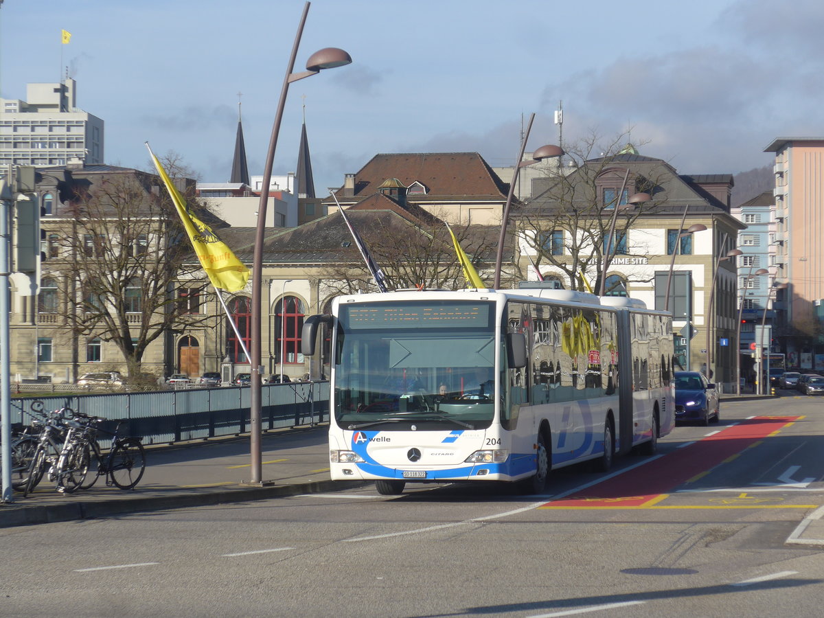 (214'563) - BOGG Wangen b.O. - Nr. 204/SO 118'322 - Mercedes am 20. Februar 2020 in Olten, Bahnhofbr�cke