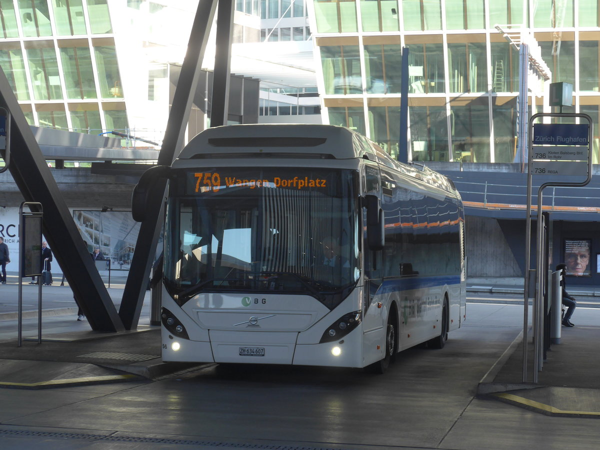 (214'685) - Welti-Furrer, Bassersdorf - Nr. 56/ZH 634'607 - Volvo am 20. Februar 2020 in Z�rich, Flughafen