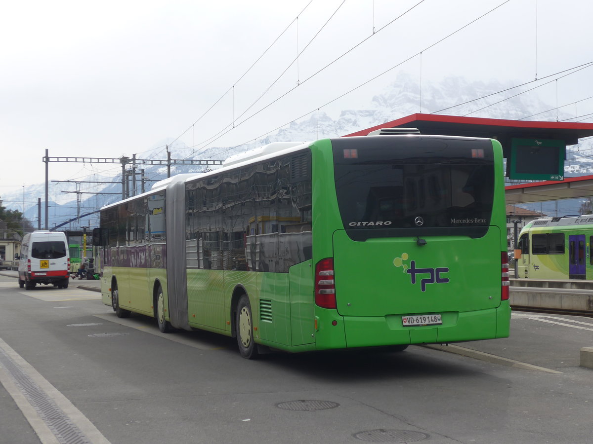 (214'900) - TPC Aigle - Nr. 305/VD 619'148 - Mercedes (ex H�rmann&S�hne, D-Hamburg) am 29. Februar 2020 beim Bahnhof Aigle