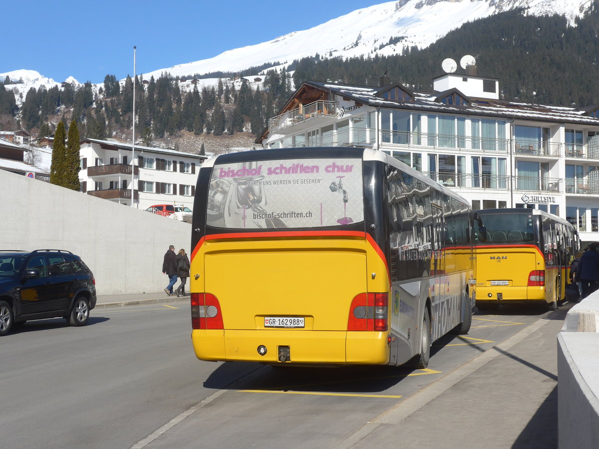 (214'972) - PostAuto Graub�nden - GR 162'988 - MAN am 1. M�rz 2020 in Flims, Bergbahnen