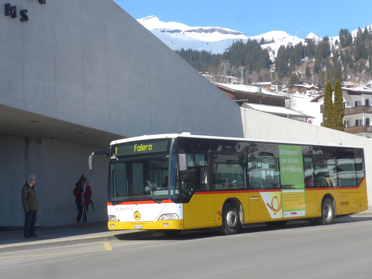 (214'973) - PostAuto Graub�nden - GR 176'022 - Mercedes (ex PostAuto Nordschweiz AG 507'750; ex Kuhn, Merenschwand; ex PostAuto Nordschweiz BL 127'564) am 1. M�rz 2020 in Flims, Bergbahnen (Einsatz Stuppan)