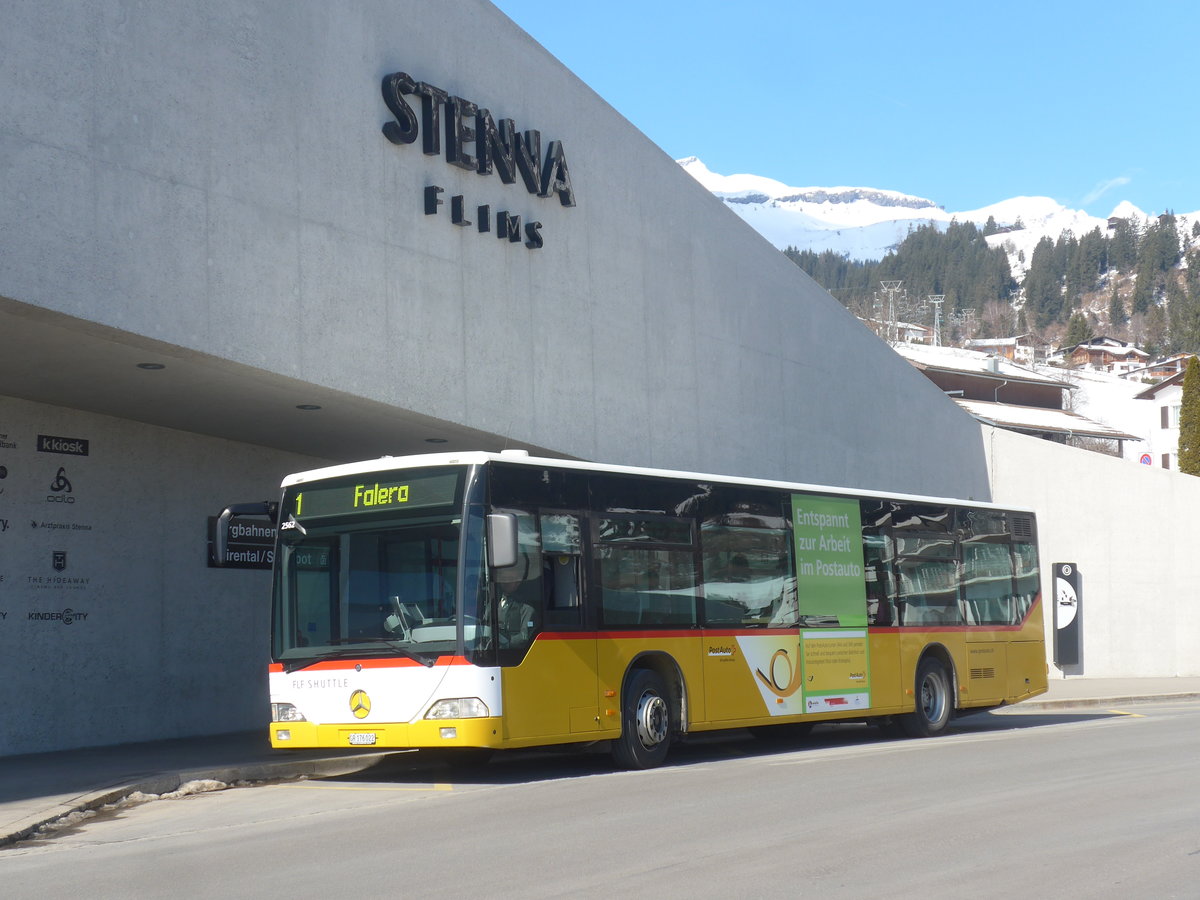 (214'975) - PostAuto Graub�nden - GR 176'022 - Mercedes (ex PostAuto Nordschweiz AG 507'750; ex Kuhn, Merenschwand; ex PostAuto Nordschweiz BL 127'564) am 1. M�rz 2020 in Flims, Bergbahnen