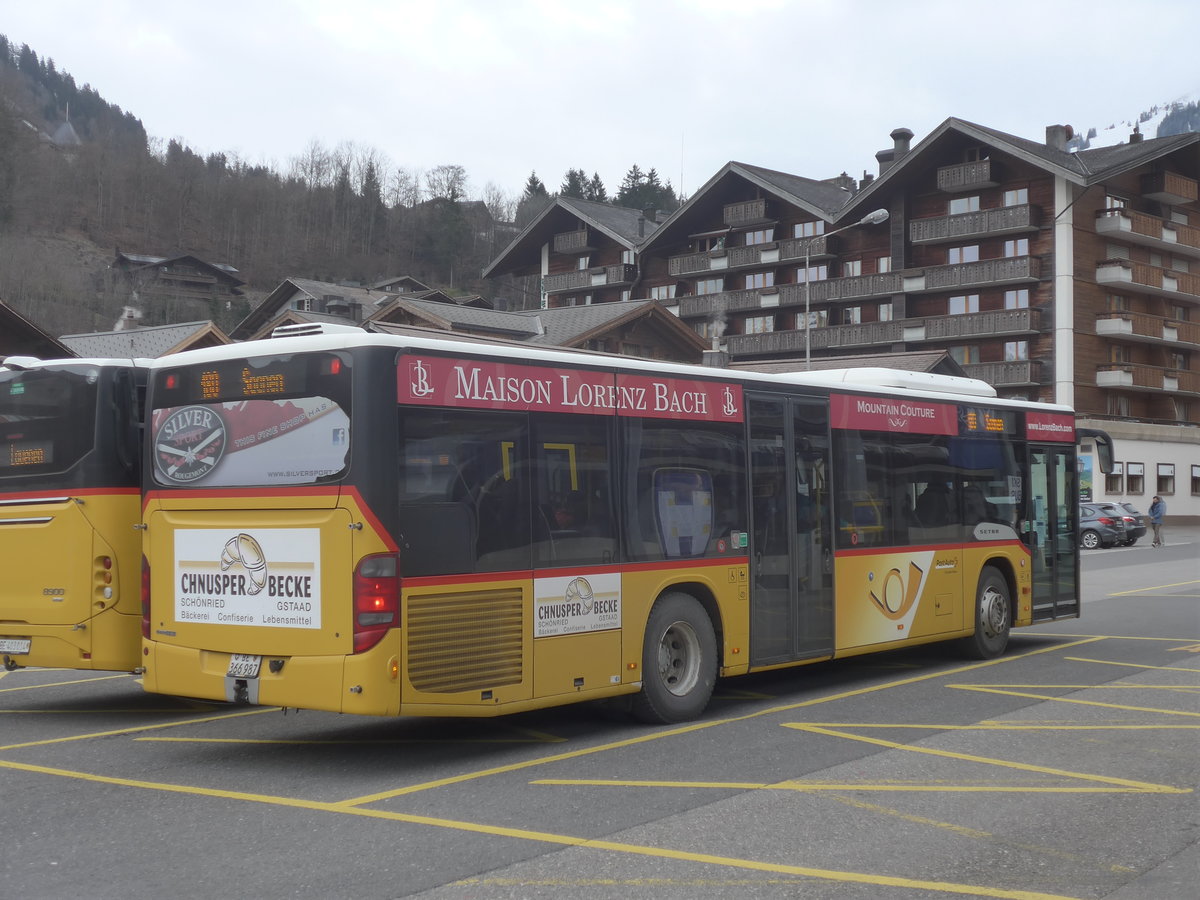 (215'127) - K�bli, Gstaad - Nr. 5/BE 366'987 - Setra am 14. M�rz 2020 beim Bahnhof Gstaad