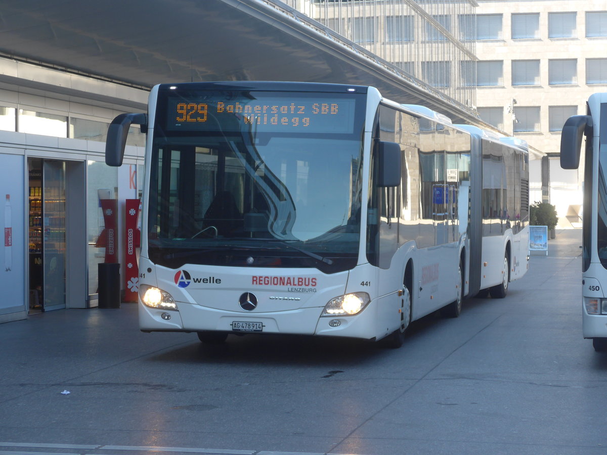 (215'197) - Knecht, Windisch - Nr. 441/AG 478'914 - Mercedes am 15. M�rz 2020 beim Bahnhof Aarau