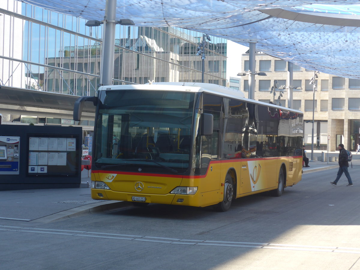 (215'199) - Brem, W�lflinswil - AG 463'253 - Mercedes (ex PostAuto Nordschweiz) am 15. M�rz 2020 beim Bahnhof Aarau