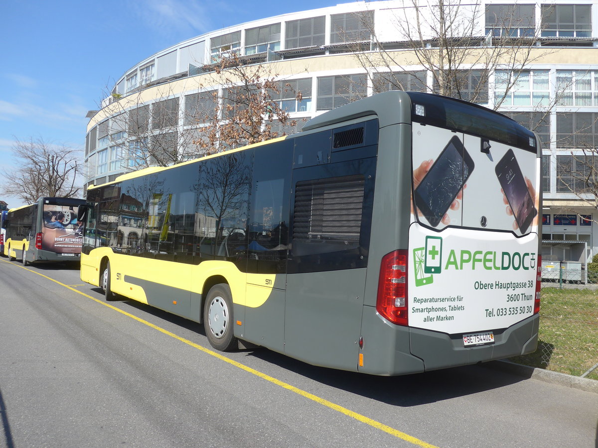 (215'276) - STI Thun - Nr. 402/BE 754'402 - Mercedes am 17. M�rz 2020 bei der Schiffl�ndte Thun