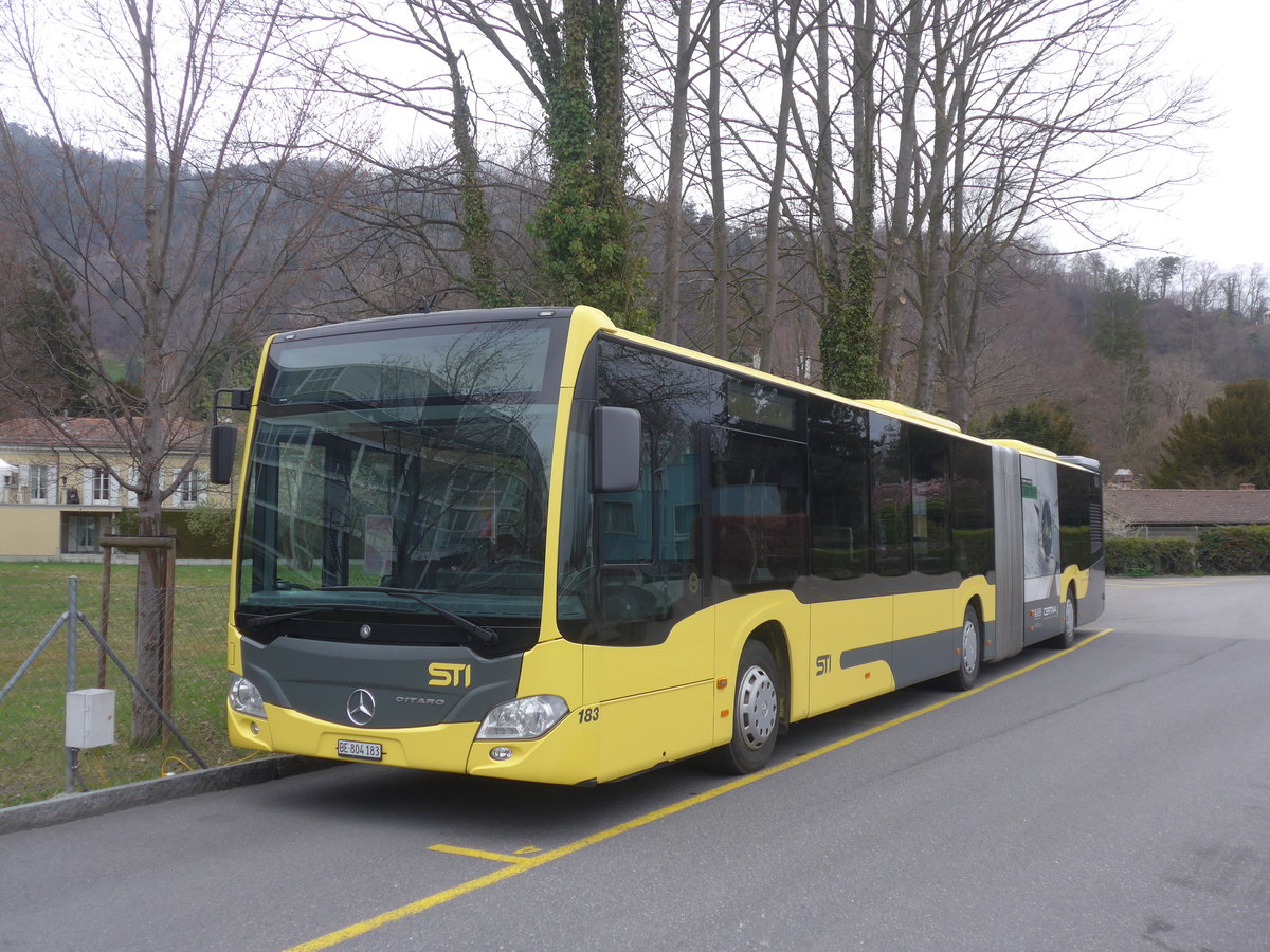 (215'359) - STI Thun - Nr. 183/BE 804'183 - Mercedes am 22. M�rz 2020 bei der Schiffl�ndte Thun
