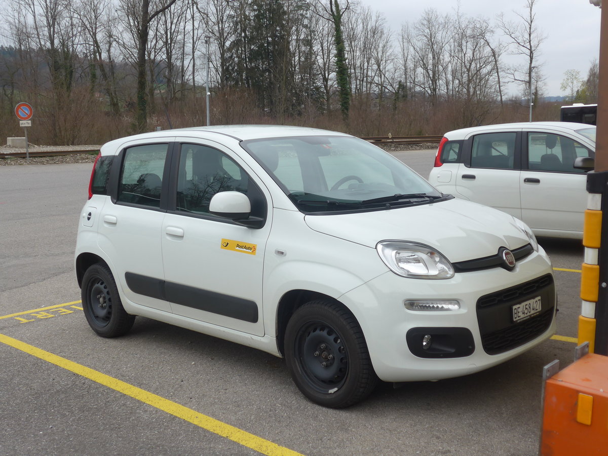 (215'385) - PostAuto Bern - Nr. 6/BE 458'427 - Fiat am 22. M�rz 2020 in Laupen, Garage