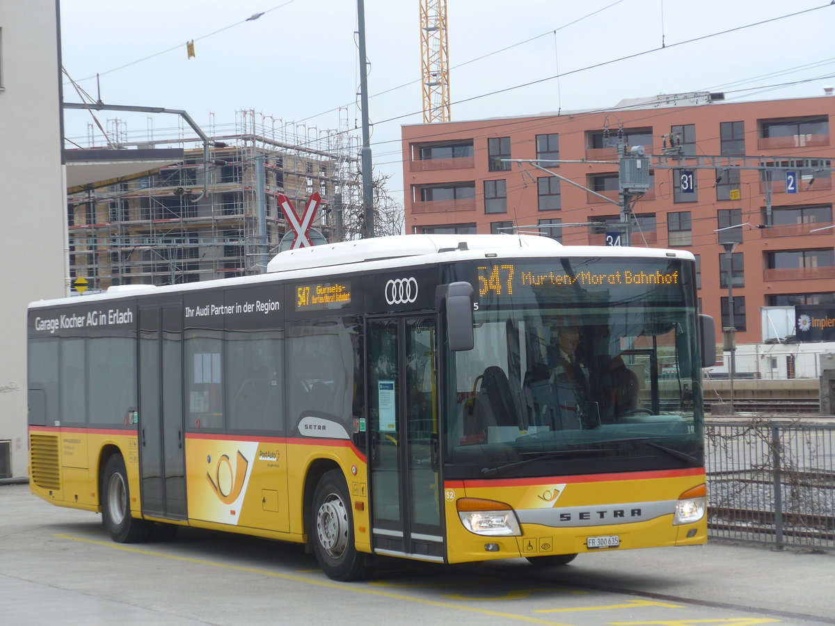 (215'394) - Wieland, Murten - Nr. 52/FR 300'635 - Setra am 22. M�rz 2020 beim Bahnhof D�dingen