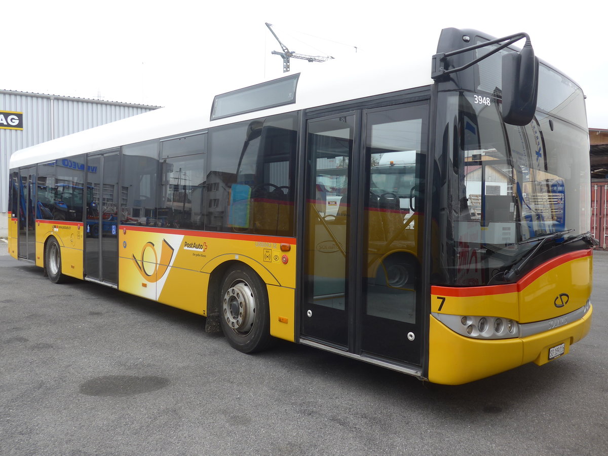 (215'441) - PostAuto Nordschweiz - Nr. 7/SO 189'016 - Solaris (ex PostAuto Bern Nr. 7; ex Klopfstein, Laupen Nr. 7) am 22. M�rz 2020 in Kerzers, Interbus