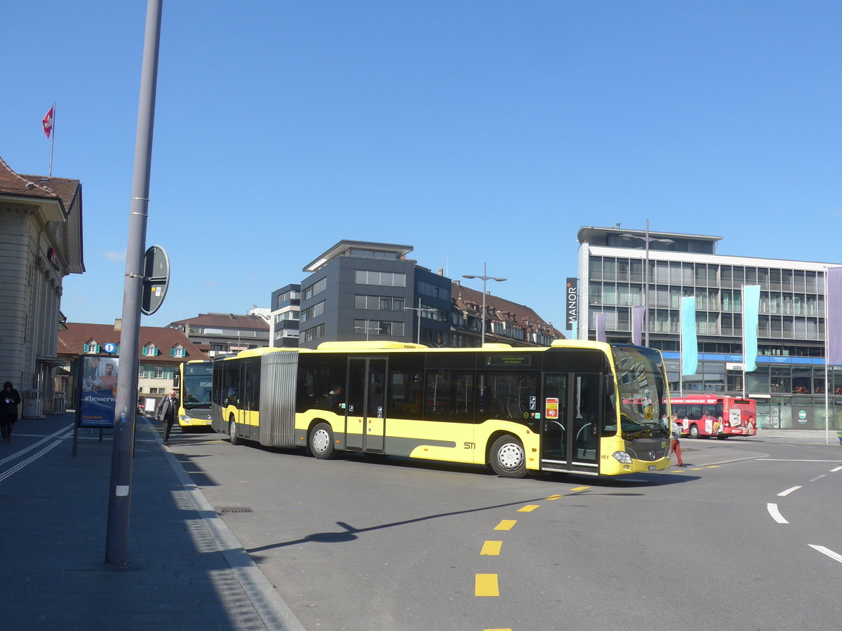 (215'476) - STI Thun - Nr. 161/BE 752'161 - Mercedes am 23. M�rz 2020 beim Bahnhof Thun