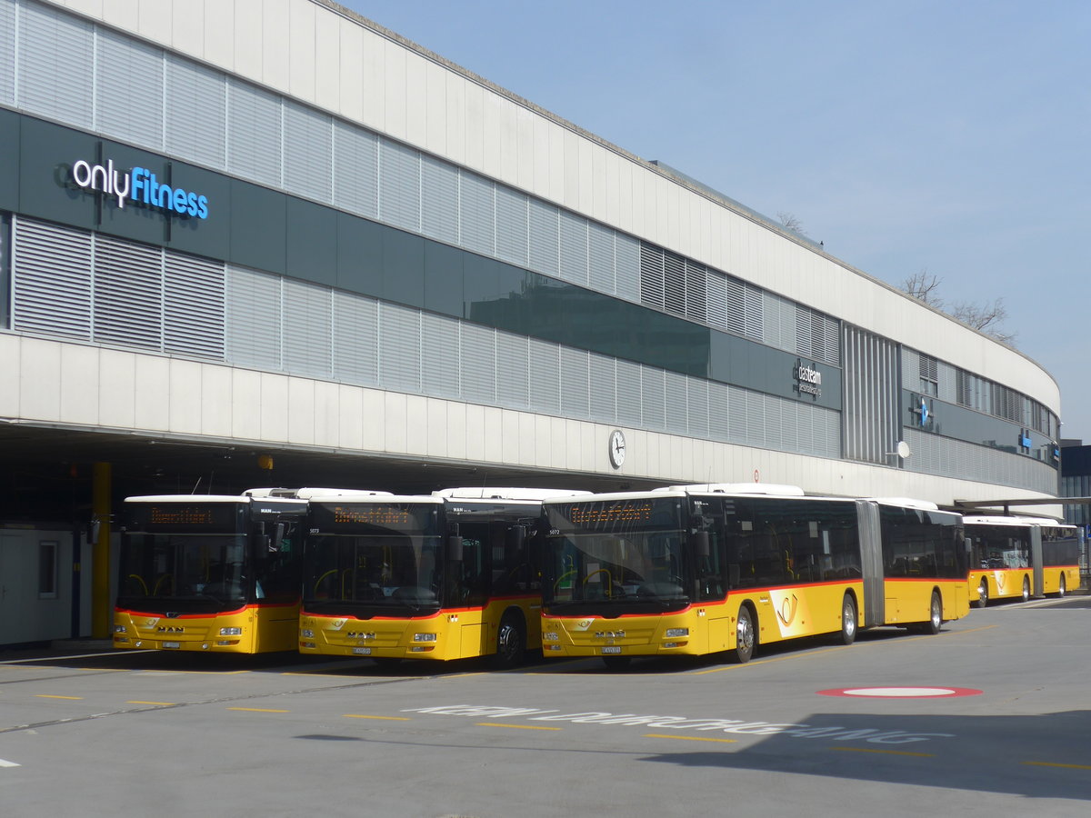 (215'577) - PostAuto Bern - Nr. 666/BE 615'371 - MAN am 27. M�rz 2020 in Bern, Postautostation