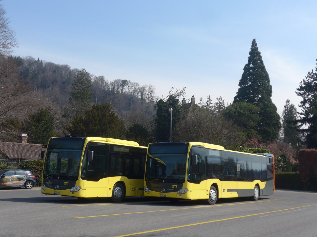 (215'619) - STI Thun - Nr. 181/BE 752'181 - Mercedes am 27. M�rz 2020 bei der Schiffl�ndte Thun