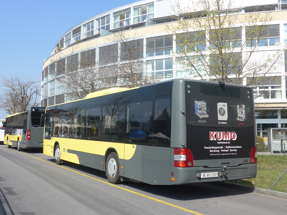 (215'638) - STI Thun - Nr. 152/BE 801'152 - MAN am 28. M�rz 2020 bei der Schiffl�ndte Thun