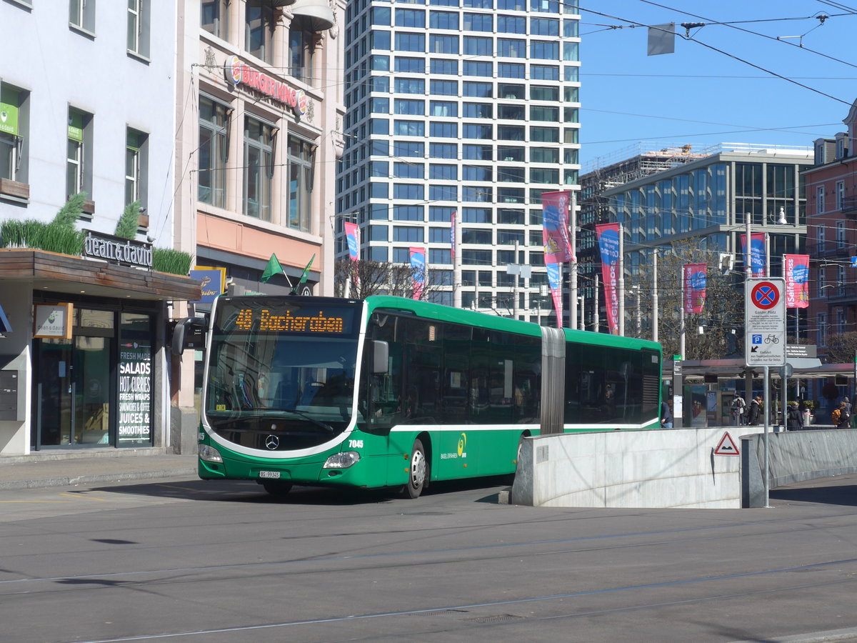 (215'758) - BVB Basel - Nr. 7045/BS 99'345 - Mercedes am 31. M�rz 2020 beim Bahnhof Basel