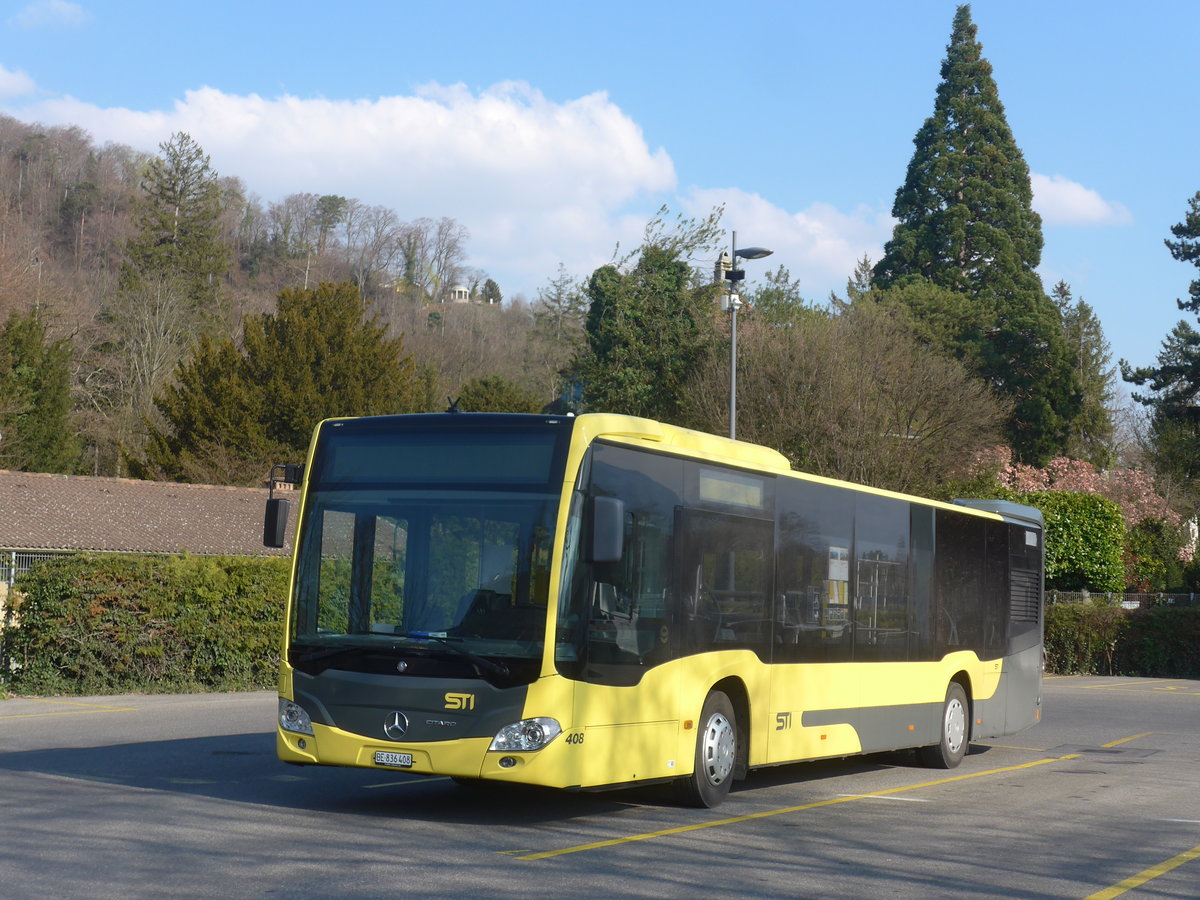 (215'814) - STI Thun - Nr. 408/BE 836'408 - Mercedes am 3. April 2020 bei der Schiffl�ndte Thun