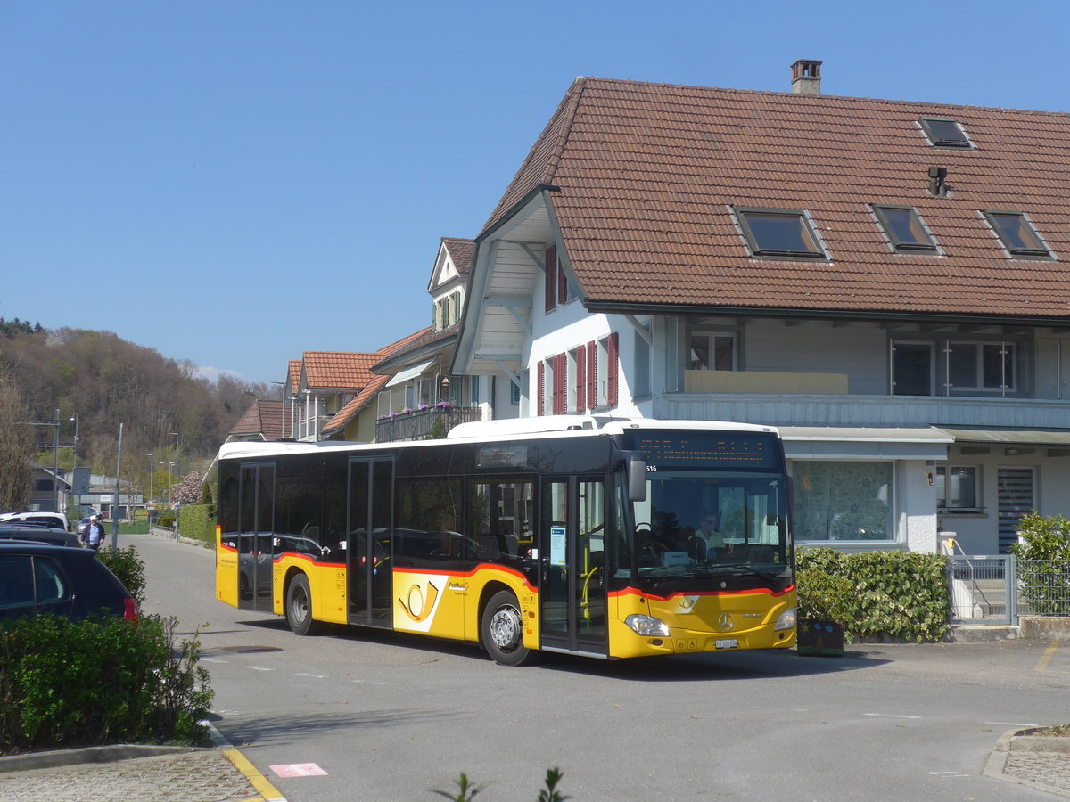 (216'010) - Wieland, Murten - FR 300'634 - Mercedes am 11. M�rz 2020 beim Bahnhof Laupen