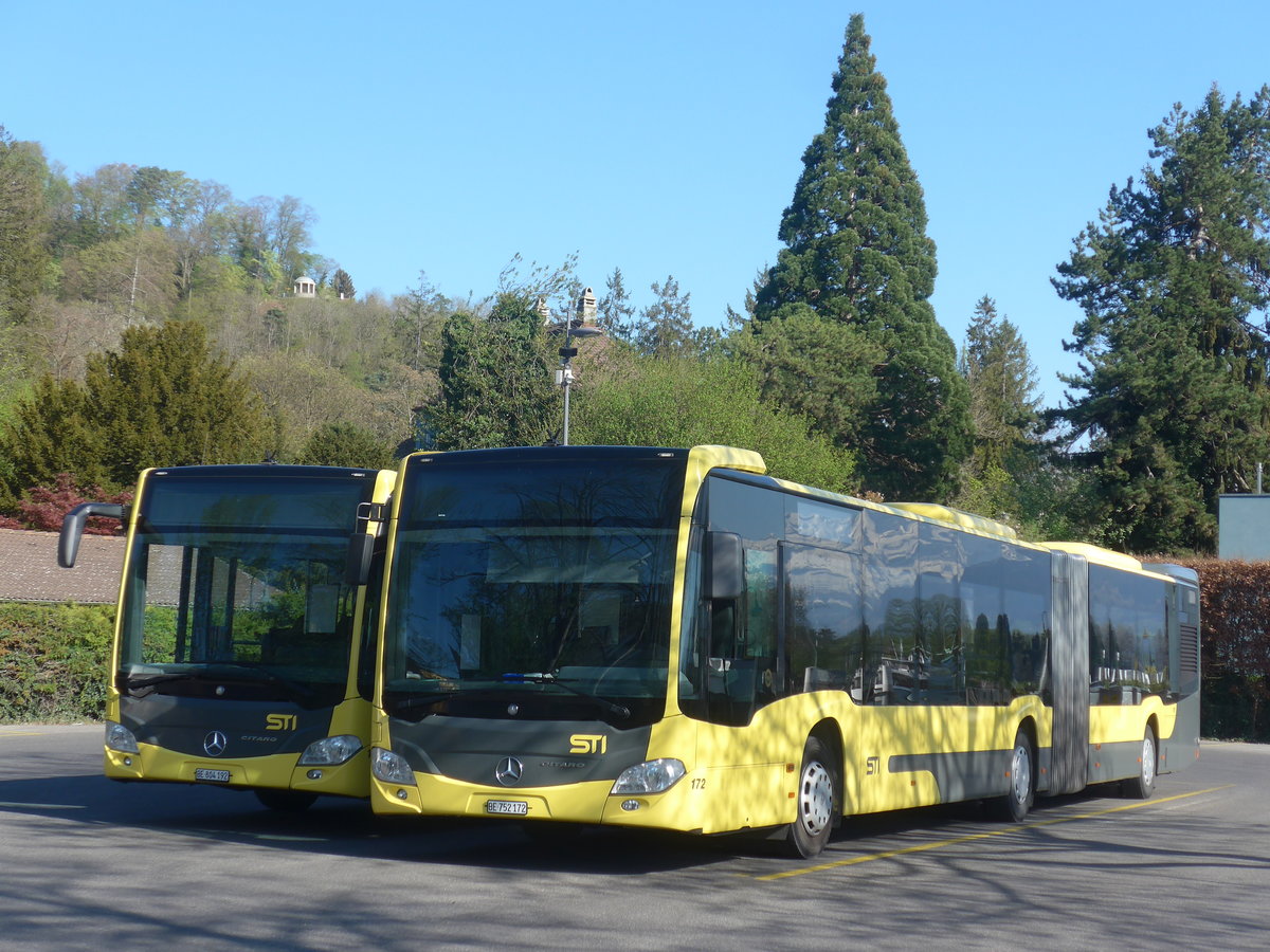 (216'099) - STI Thun - Nr. 172/BE 752'172 - Mercedes am 15. April 2020 bei der Schiffl�ndte Thun