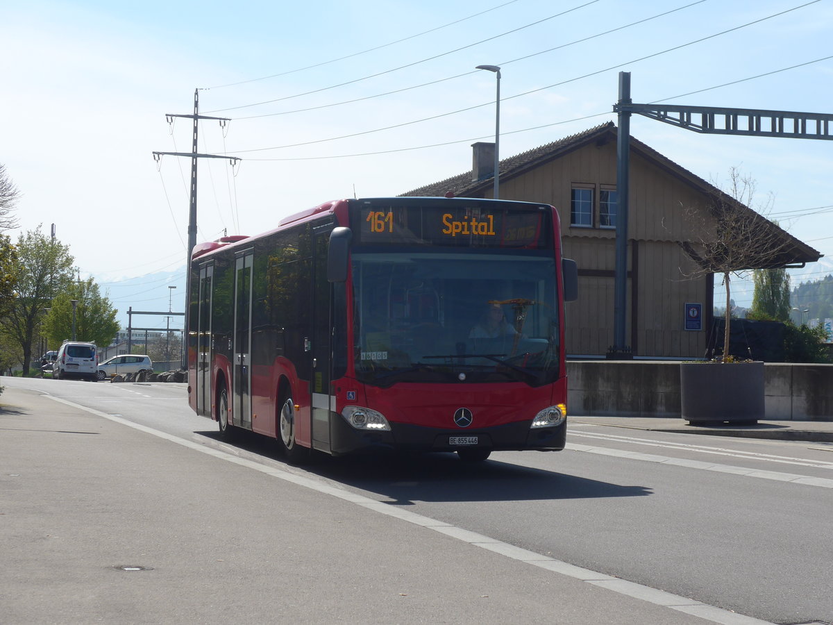(216'122) - Bernmobil, Bern - Nr. 446/BE 855'446 - Mercedes am 16. April 2020 beim Bahnhof M�nsingen
