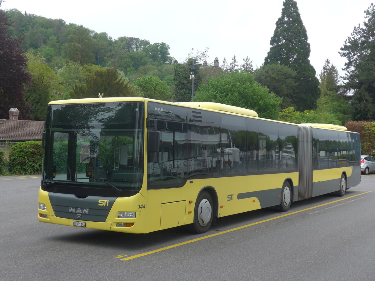 (216'603) - STI Thun - Nr. 144/BE 801'144 - MAN am 1. Mai 2020 bei der Schiffl�ndte Thun