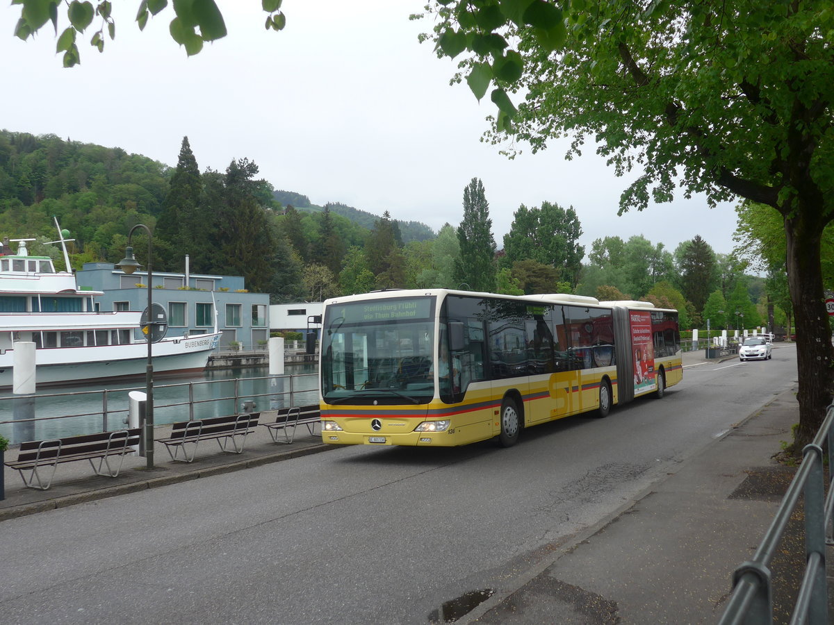 (216'606) - STI Thun - Nr. 136/BE 801'136 - Mercedes am 1. Mai 2020 bei der Schiffl�ndte Thun