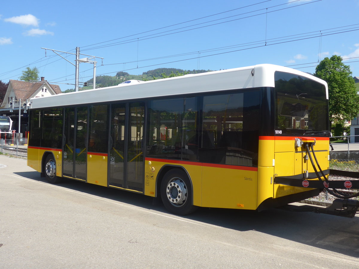 (216'816) - PostAuto Ostschweiz - SG 412'681 - Hess Personenanh�nger am 9. Mai 2020 in Nesslau, Garage