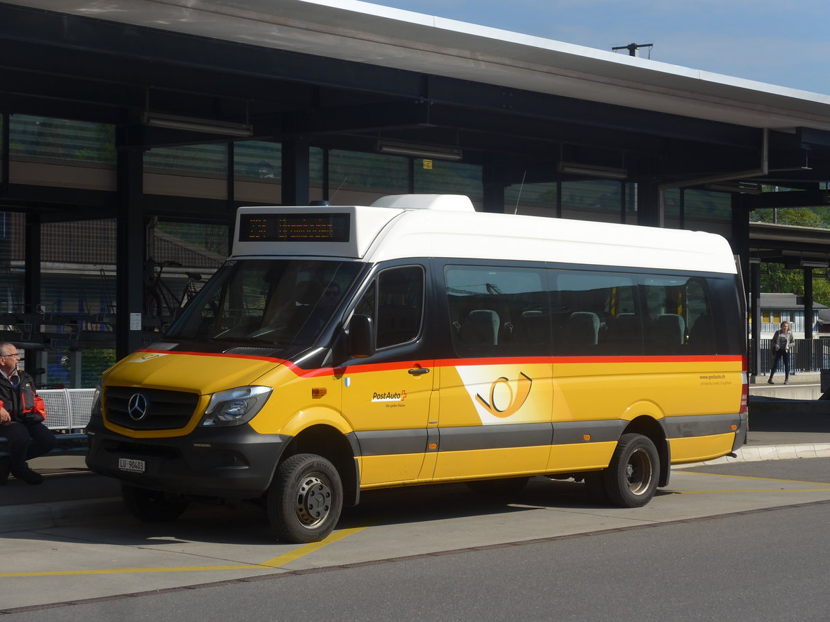 (217'041) - Schnider, Sch�pfheim - LU 90'403 - Mercedes am 17. Mai 2020 beim Bahnhof Sch�pfheim