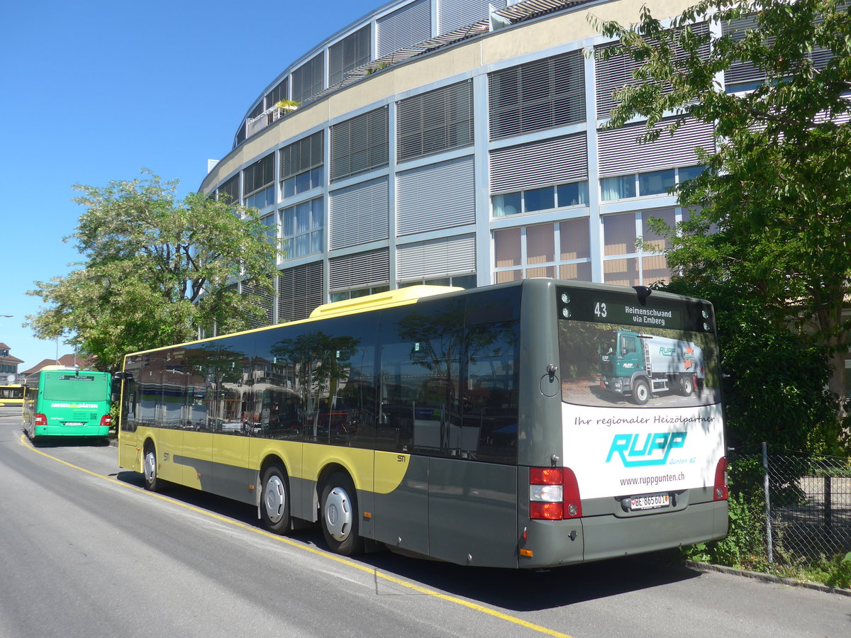 (217'097) - STI Thun - Nr. 601/BE 865'601 - MAN am 21. Mai 2020 bei der Schiffl�ndte Thun