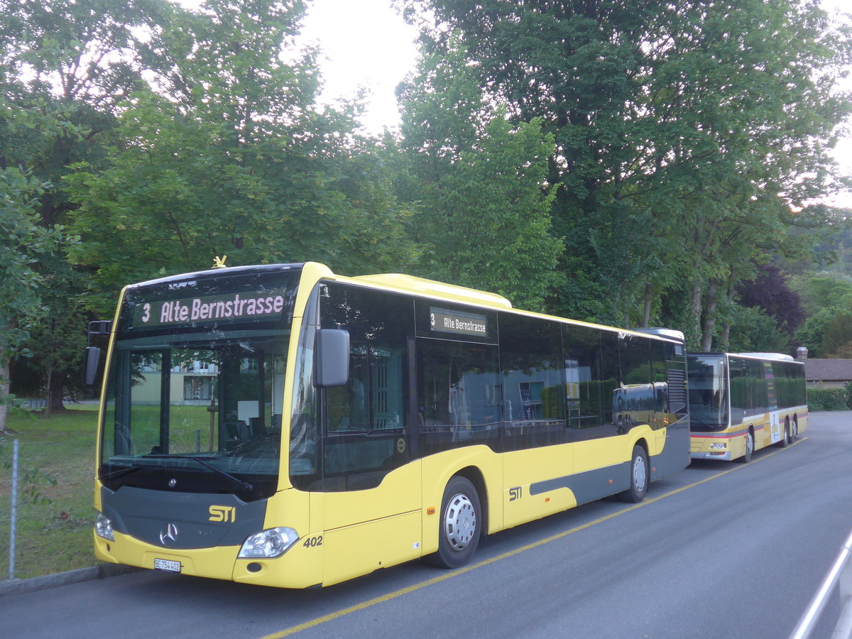 (217'787) - STI Thun - Nr. 402/BE 754'402 - Mercedes am 13. Juni 2020 bei der Schiffl�ndte Thun