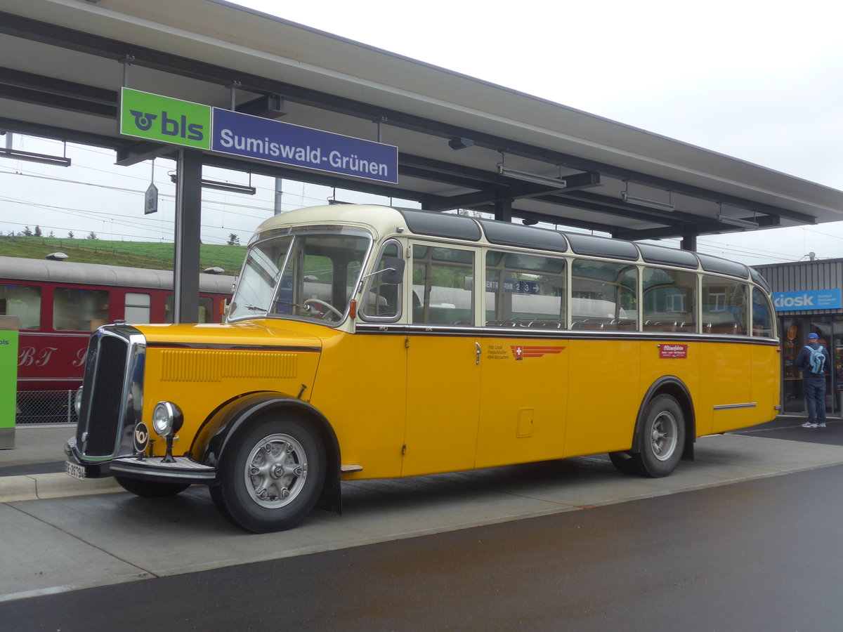 (217'968) - Loosli, Wyssachen - BE 26'794 - Saurer/R&J am 14. Juni 2020 beim Bahnhof Sumiswald-Gr�nen