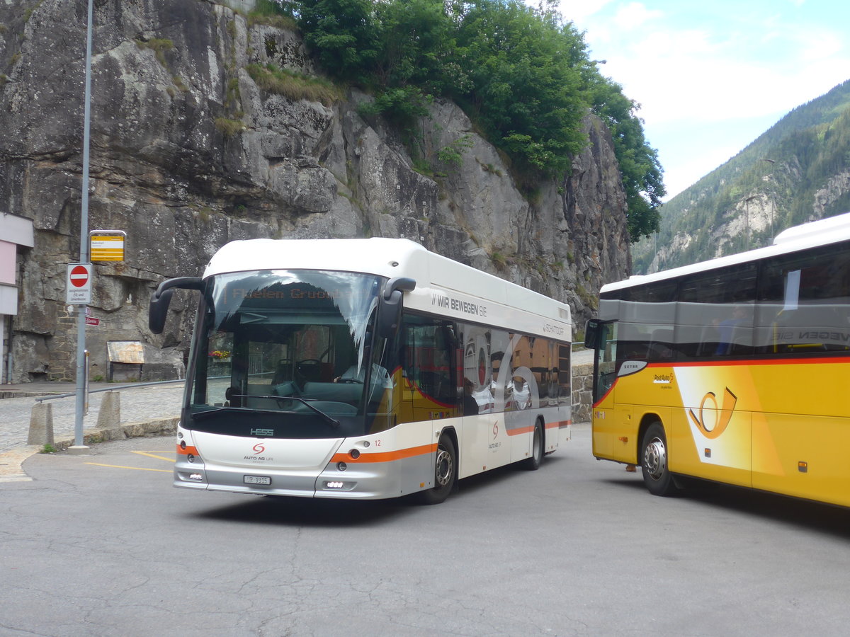 (218'132) - AAGU Altdorf - Nr. 12/UR 9315 - Hess am 21. Juni 2020 beim Bahnhof G�schenen