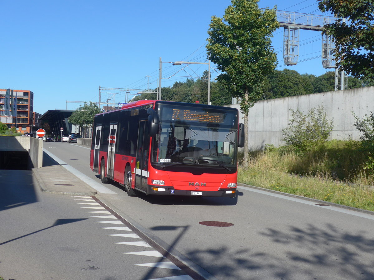 (218'427) - Bernmobil, Bern - Nr. 413/BE 716'413 - MAN am 4. Juli 2020 beim Bahnhof Bern Br�nnen Westside